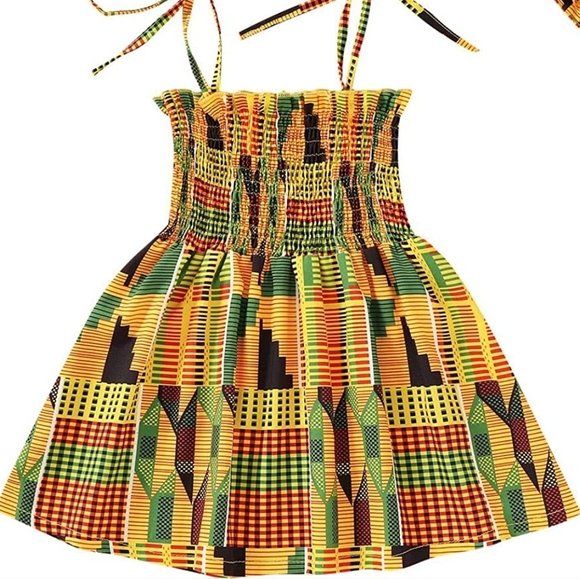 African Baby Clothes Girl Dashiki Ankara 3T - Picture 4 of 4